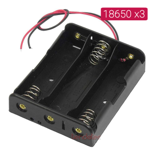 PORTAPILAS PARA 3 BATERÍAS LITIO 18650 – 3S 11,1V